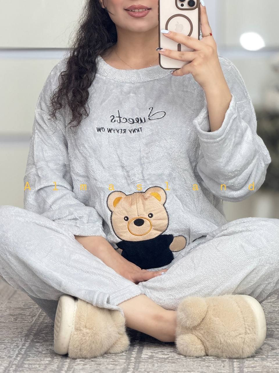 ست حوله ای خرس طوسی کد ۶۰۸۴